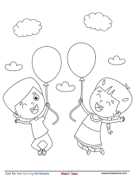Check spelling or type a new query. Kids Playing With Balloon Coloring Page Kidzezone