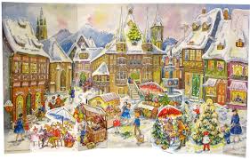 Large Antique Advent Calendar Traditional German Freestanding 3d Free Post Uk Traditional Advent Calendar Advent Calendar Doll Backgrounds