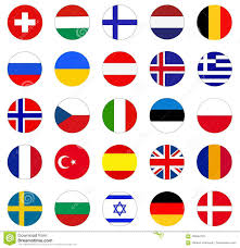 Man redet und liest so viel über die globalisierung der welt und tut sich gleichzeitig so unendlich schwer, eine vielzahl von ländern geographisch zuzuordnen. Europaische Flaggen Flaggen Von Landern In Europa Vektor Abbildung Illustration Von Osterreich Deutschland 109048759