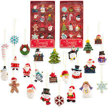 A christmas decoration is any of several types of ornamentation used at christmastime and the greater holiday season. Amazon Com Mini Resin Christmas Ornaments Set Of 24 Rustic Christmas Decorations Small Miniature Christmas Tree Ornaments Santa Snowman Gingerbread Angel Tiny Christmas Tree Decorations With Gift Box Kitchen Dining