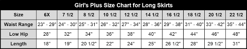 Long Jean Skirt Girls Plus Size