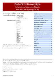 0 ratings0% found this document useful (0 votes). Suchebiete Kleinanzeigenzeitung Munster Kostenlose