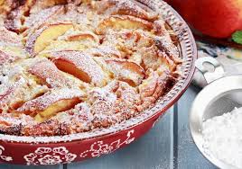 Semplice da preparare, golosa da mangiare! Clafoutis Alle Pesche Ricette Ricette Facili Cibo