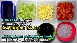 Modal 35 Ribuan Bisa Omzet 155 Ribu Ide Bisnis Es Buah Buat Bulan Puasa Takjil Youtube Ide Makanan Ide Bisnis Makanan Ringan Manis