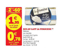 Cette ferme nous a été recommandée par plusieurs chefs. Offre Riz Au Lait La Fermiere 30 De Remise Immediate Chez Super U