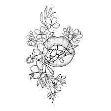 Flower Lips Iphone Skin By Cozymidnight Iphone X Flower Drawing Tattoos Art Inspiration