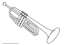 Trumpets are one of the earliest instruments. Coloring Page Trumpet Free Printable Coloring Pages Img 5957