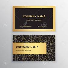 A black business card can look luxurious and elegant, with a glossy finish or edgy and stylish with a matte look or uncoated finish. Luxury Business Card Gold And Black Horizontal Business Card Royalty Free Cliparts Vectors And Stock Illustration Image 76713594
