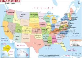 Explora los pueblos mágicos de los estados de méxico. Mapa De Los Estados Unidos Mapa De Estados Unidos Estados Y Capitales Capital De Estados Unidos