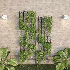 Constructed of durable steel wire, these trellises are perfect for use in the garden or in larger potted plants. Garden Trellises Wayfair