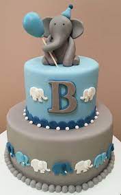 Elephants This Design Was Based Partly Off Of A Cake My Client Found On Sweetfamingo Co Elephant Baby Shower Cake Baby Shower Cakes For Boys Baby Shower Cakes