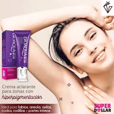 Crema Aclaradora Despigmentante- Bioaqua $3.99 Bioaqua rosa multifuncional  contiene ingredientes naturales y ha sido especialmente formulada para  ayudar a la decoloración de la piel en zonas intimidas, sensibles, y en las  áreas