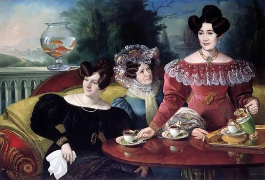 Three ladies of the Moscon family, 1829 - Giuseppe Tominz - WikiArt.org