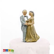 Allestimenti matrimoni e addobbi per la sala e la cerimonia: Topper Nozze D Oro 50 Anni Di Matrimonio In Poliresina Kadosa