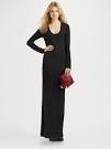 Black maxi dress long sleeve