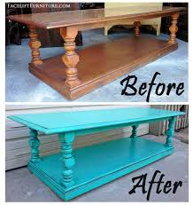 Rated 4.5 out of 5 stars. Chunky Coffee Table In Distressed Turquoise Before After Facelift Furniture