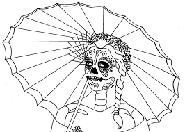 Skull day of the dead. Free Printable Day Of The Dead Coloring Pages Best Coloring Pages For Kids