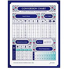 jot mark chefs conversion chart magnet handy reference of measurement volume weight and temperature for baking and cooking