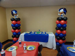 See more party ideas at catchmyparty.com! Sonic The Hedgehog Party Party Decorations By Teresa