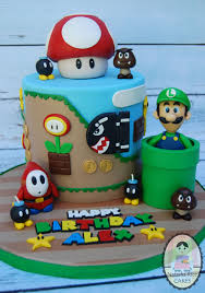 This spectacular super mario seventh birthday party was. Super Mario Cake Mario Cake Mario Bros Cake Boy Birthday Cake