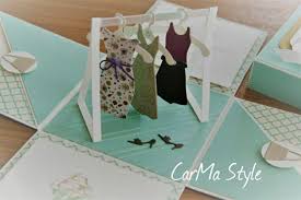 Explosionsbox Carma Style Gutschein Basteln Shopping Kartenideen Box
