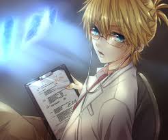 Anime guy with blonde hair and glasses. Anime Cute Girl Glasses Blue Eyes And Blond Hair Cuties Anime