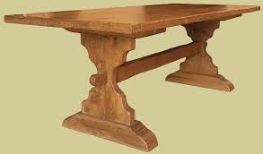 Trestle Table Oak Medieval Style Trestle Table Dining Table Height Rustic Farmhouse Dining Table