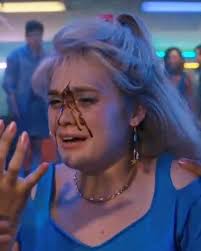 ANGELA! thank you to @rebekah.spieth for letting me do some serious damage  🛼 #strangerthings #strangerthings4 #angela #angelastrangerthings  #sfxmakeup #makeup