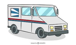 Post Office Delivery Truck Illustration ...