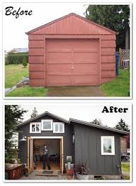 Natalia Repolovsk Transformed This 250 Sq Ft Garage Into A Fully Functioning Stunning Little House Diy Tiny Homes Small House Mini House Building A Garage