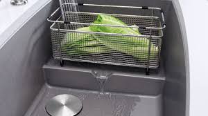 A Blanco Mesh Basket Will Help You Multitask Within Your Sink Station Sink Accessories Kitchen Sinks Kitchen Ideas In 2020 Sink Accessories Sink Custom Sinks