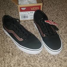 Black And Rose Gold Vans Vans Shoes Nwt Vans Vans Shoes Womens Vans