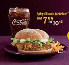 Spicy chicken mcdeluxe combo for rm12.00 (np: Mcd Spicy Chicken Mcdeluxe