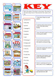 Shopping Reading Matching Inglese Lingua Inglese Shopping