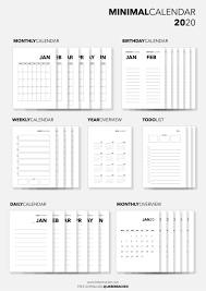Kalender 2019 zum ausdrucken | pdf. Freebie Minimal Calendar 2020 Minimalistischer Kalender 2020 Gratis Download Lieberbacken