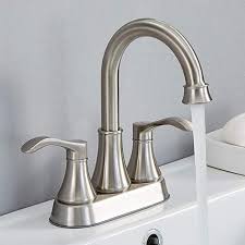 Valisy Two Handles Stainless Steel Brushed Nickel Bathroom Sink Faucet Bathroom In 2020 Bathroom Sink Faucets Brushed Nickel Sink Faucets Bathroom Sink Faucets Modern