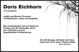 Traueranzeigen von Doris Eichhorn