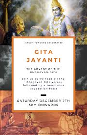 Just click the green download. Advent Of Bhagavad Gita Gita Jayanti December 7th 2019 Iskcon Toronto