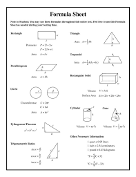 Formula Sheet Math Formula Sheet Math Formulas Math Methods