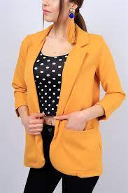 hardal kol katli bayan ceket 12743b mankenler hardal kalcalar