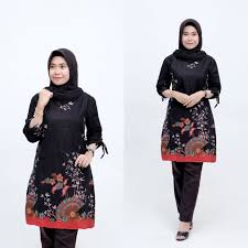 46 Model Tunik Batik Elegan Modern 2019 Model Baju Muslim Terbaru 2019 Model Pakaian Tunik Wanita