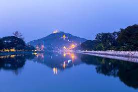 Beautiful Night View Of Mandalay Hill And Moat For Information Www Tourism Gov Mm Tourism Mandalay Beautiful Places