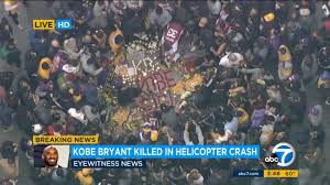 Basketball great kobe bryant was dead at the. Kobe Bryant Death Fans Gather At Staples Calabasas Crash Site To Honor Lakers Legend Abc7 Los Angeles