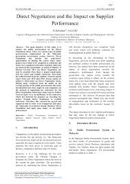 Sistem notifikasi tender baru terus ke telefon bimbit anda, kemudahan ini memberi anda penjimatan masa dalam mencari tender, anda tidak perlu lagi mencari di dalam di kemaskini langsung dari semua agensi petender. Pdf Direct Negotiation And The Impact On Supplier Performance