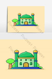 Mewarnai gambar kartun tempat ibadah agama via mewarnaigambarsketsa.blogspot.com. Vector Mosque Illustration Cartoon Prayer Room Cute In Flat Style Png Images Eps Free Download Pikbest