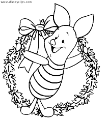 So pop off those marker caps and open your crayon boxes and get ready to deck your halls with a blast of color and imagination using our free christmas coloring pages for kids. Piglet Wreath Color Page Disney Coloring Pages Christmas Coloring Pages Disney Characters Pictures