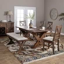Solid Wood Dining Table With Bench 4 Chairs Jerome S In 2020 Dining Table With Bench Casual Dining Rooms Farmhouse Dining Room Table