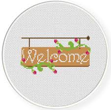 Find cross stitch welcome from a vast selection of cross stitch patterns. Welcome Cross Stitch Pattern Daily Cross Stitch