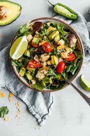 Taco salad is an easy, healthy salad recipe perfect for summer! Guacamole Greens Salad With Cilantro Lime Jalapeno Vinaigrette A Beautiful Plate
