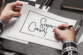 What can calligraphy font generator do for you: Sugar Candy Signature Typeface Befonts Com